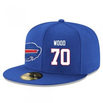 NFL Buffalo Bills #70 Eric Wood Snapback Adjustable Stitched Player Hat - Blue/White Snapbacks/Hats/Caps