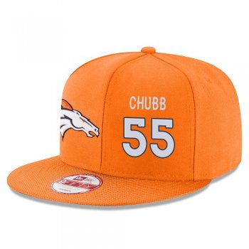 NFL Denver Broncos #55 Bradley Chubb Snapback Adjustable Stitched Player Hat - Orange Snapbacks/Hats/Caps