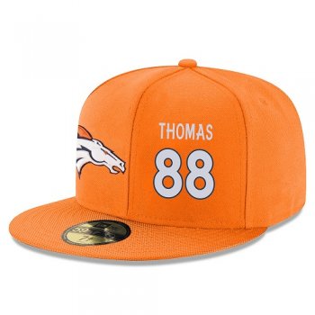 NFL Denver Broncos #88 Demaryius Thomas Snapback Adjustable Stitched Player Hat - Orange/White Snapbacks/Hats/Caps