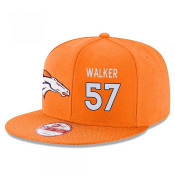 NFL Denver Broncos #57 Demarcus Walker Snapback Adjustable Stitched Player Hat - Orange/White Snapbacks/Hats/Caps