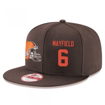 NFL Cleveland Browns #6 Baker Mayfield Snapback Adjustable Stitched Player Hat - Brown Snapbacks/Hats/Caps