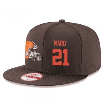 NFL Cleveland Browns #21 Denzel Ward Snapback Adjustable Stitched Player Hat - Brown Snapbacks/Hats/Caps