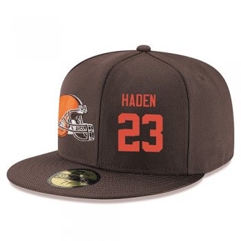 NFL Cleveland Browns #23 Joe Haden Snapback Adjustable Stitched Player Hat - Brown/Orange Snapbacks/Hats/Caps