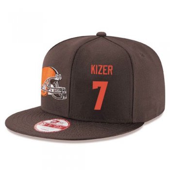 NFL Cleveland Browns #7 DeShone Kizer Snapback Adjustable Stitched Player Hat - Brown/Orange Snapbacks/Hats/Caps