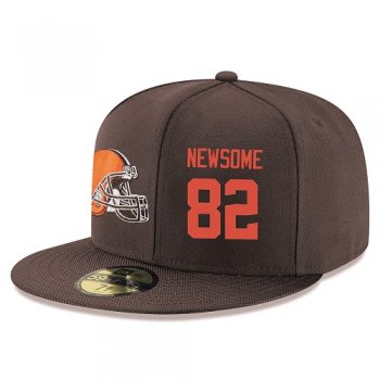 NFL Cleveland Browns #82 Ozzie Newsome Snapback Adjustable Stitched Player Hat - Brown/Orange Snapbacks/Hats/Caps