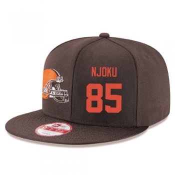 NFL Cleveland Browns #85 David Njoku Snapback Adjustable Stitched Player Hat - Brown/Orange Snapbacks/Hats/Caps