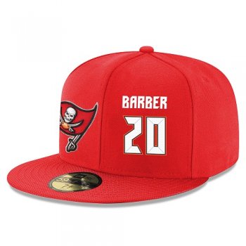 NFL Tampa Bay Buccaneers #20 Ronde Barber Snapback Adjustable Stitched Player Hat - Red/White Snapbacks/Hats/Caps