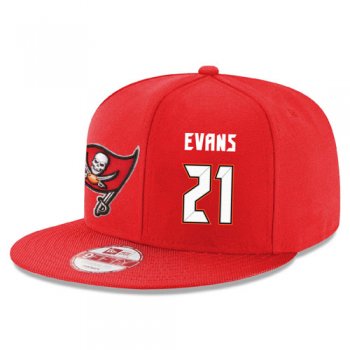 NFL Tampa Bay Buccaneers #21 Justin Evans Snapback Adjustable Stitched Player Hat - Red/White Snapbacks/Hats/Caps