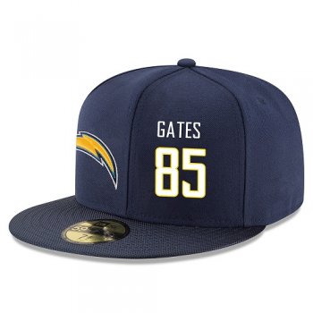 NFL Los Angeles Chargers #85 Antonio Gates Snapback Adjustable Stitched Player Rush Hat - Navy/White Snapbacks/Hats/Caps