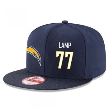 NFL Los Angeles Chargers #77 Forrest Lamp Snapback Adjustable Stitched Player Rush Hat - Navy/White Snapbacks/Hats/Caps