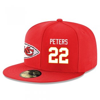 NFL Kansas City Chiefs #22 Marcus Peters Snapback Adjustable Stitched Player Hat - Red/White Snapbacks/Hats/Caps