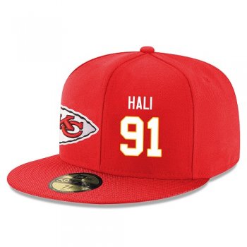 NFL Kansas City Chiefs #91 Tamba Hali Snapback Adjustable Stitched Player Hat - Red/White Snapbacks/Hats/Caps