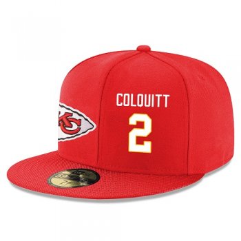 NFL Kansas City Chiefs #2 Dustin Colquitt Snapback Adjustable Stitched Player Hat - Red/White Snapbacks/Hats/Caps