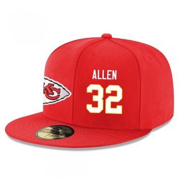 NFL Kansas City Chiefs #32 Marcus Allen Snapback Adjustable Stitched Player Hat - Red/White Snapbacks/Hats/Caps