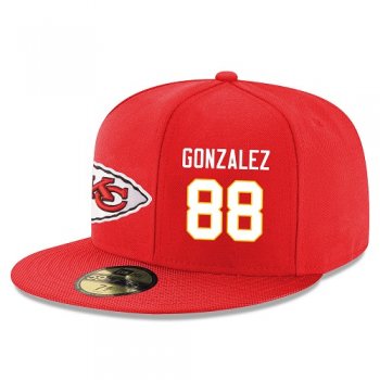 NFL Kansas City Chiefs #88 Tony Gonzalez Snapback Adjustable Stitched Player Hat - Red/White Snapbacks/Hats/Caps