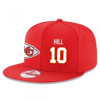 NFL Kansas City Chiefs #10 Tyreek Hill Snapback Adjustable Stitched Player Hat - Red/White Snapbacks/Hats/Caps