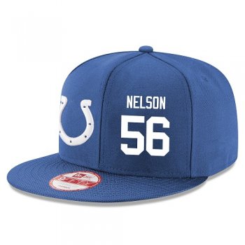 NFL Indianapolis Colts #56 Quenton Nelson Snapback Adjustable Stitched Player Hat - Royal Blue Snapbacks/Hats/Caps