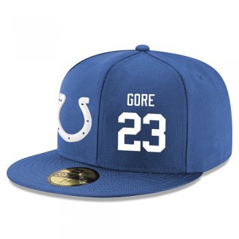 NFL Indianapolis Colts #23 Frank Gore Snapback Adjustable Stitched Player Hat - Royal Blue/White Snapbacks/Hats/Caps