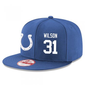 NFL Indianapolis Colts #31 Quincy Wilson Snapback Adjustable Stitched Player Hat - Royal Blue/White Snapbacks/Hats/Caps