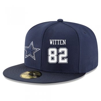 NFL Dallas Cowboys #82 Jason Witten Snapback Adjustable Stitched Player Hat - Navy/White Snapbacks/Hats/Caps