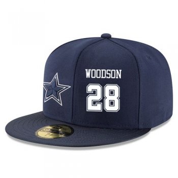 NFL Dallas Cowboys #28 Darren Woodson Snapback Adjustable Stitched Player Hat - Navy/White Snapbacks/Hats/Caps