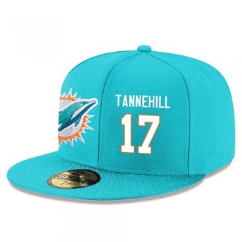 NFL Miami Dolphins #17 Ryan Tannehill Snapback Adjustable Stitched Player Hat - Aqua Green/White Snapbacks/Hats/Caps