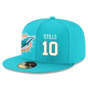 NFL Miami Dolphins #10 Kenny Stills Snapback Adjustable Stitched Player Hat - Aqua Green/White Snapbacks/Hats/Caps