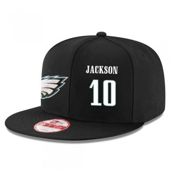 NFL Philadelphia Eagles #10 DeSean Jackson Snapback Adjustable Stitched Player Hat - Black Snapbacks/Hats/Caps