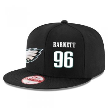 NFL Philadelphia Eagles #96 Derek Barnett Snapback Adjustable Stitched Player Hat - Black/White Snapbacks/Hats/Caps