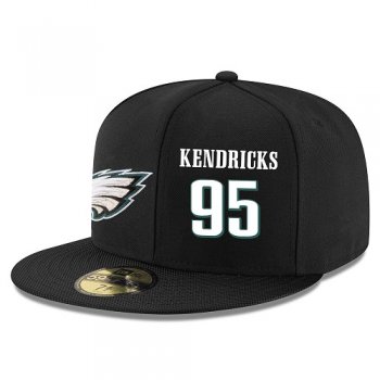 NFL Philadelphia Eagles #95 Mychal Kendricks Snapback Adjustable Stitched Player Hat - Black/White Snapbacks/Hats/Caps