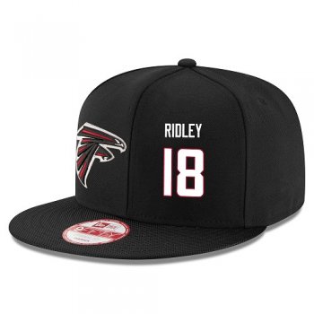 NFL Atlanta Falcons #18 Calvin Ridley Snapback Adjustable Stitched Player Hat - Black Snapbacks/Hats/Caps