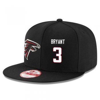 NFL Atlanta Falcons #3 Matt Bryant Snapback Adjustable Stitched Player Hat - Black/White Snapbacks/Hats/Caps