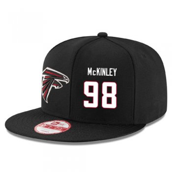 NFL Atlanta Falcons #98 Takkarist McKinley Snapback Adjustable Stitched Player Hat - Black/White Snapbacks/Hats/Caps