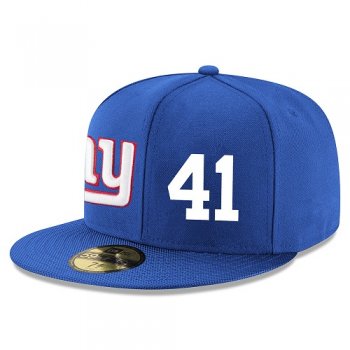 NFL New York Giants #41 Dominique Rodgers-Cromartie Snapback Adjustable Stitched Player Hat - Blue/White Snapbacks/Hats/Caps