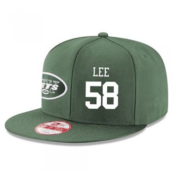 NFL New York Jets #58 Darron Lee Snapback Adjustable Stitched Player Hat - Green/White Snapbacks/Hats/Caps