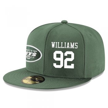 NFL New York Jets #92 Leonard Williams Snapback Adjustable Stitched Player Hat - Green/White Snapbacks/Hats/Caps