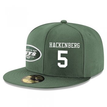 NFL New York Jets #5 Christian Hackenberg Snapback Adjustable Stitched Player Hat - Green/White Snapbacks/Hats/Caps