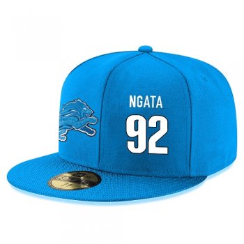 NFL Detroit Lions #92 Haloti Ngata Snapback Adjustable Stitched Player Hat - Blue/White Snapbacks/Hats/Caps