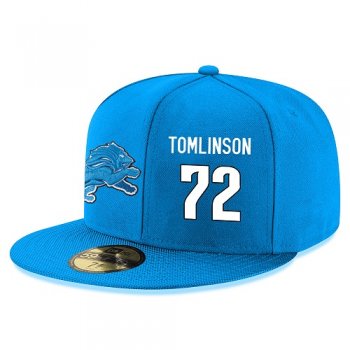 NFL Detroit Lions #72 Laken Tomlinson Snapback Adjustable Stitched Player Hat - Blue/White Snapbacks/Hats/Caps