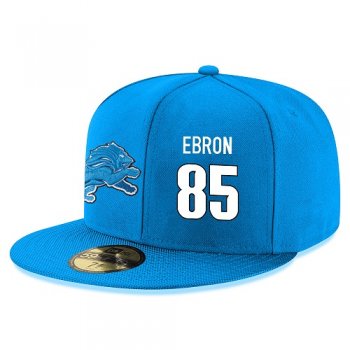 NFL Detroit Lions #85 Eric Ebron Snapback Adjustable Stitched Player Hat - Blue/White Snapbacks/Hats/Caps