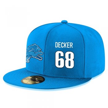 NFL Detroit Lions #68 Taylor Decker Snapback Adjustable Stitched Player Hat - Blue/White Snapbacks/Hats/Caps