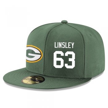 NFL Green Bay Packers #63 Corey Linsley Snapback Adjustable Stitched Player Hat - Green/White Snapbacks/Hats/Caps