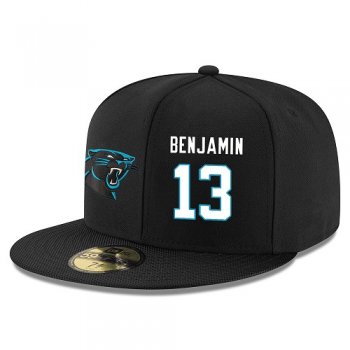 NFL Carolina Panthers #13 Kelvin Benjamin Snapback Adjustable Stitched Player Hat - Black/White Snapbacks/Hats/Caps