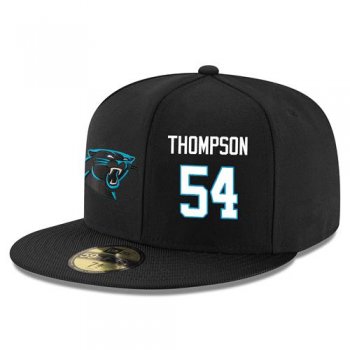 NFL Carolina Panthers #54 Shaq Thompson Snapback Adjustable Stitched Player Hat - Black/White Snapbacks/Hats/Caps