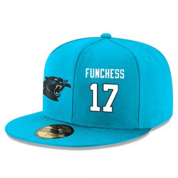 NFL Carolina Panthers #17 Devin Funchess Snapback Adjustable Stitched Player Hat - Blue/White Snapbacks/Hats/Caps