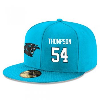 NFL Carolina Panthers #54 Shaq Thompson Snapback Adjustable Stitched Player Hat - Blue/White Snapbacks/Hats/Caps