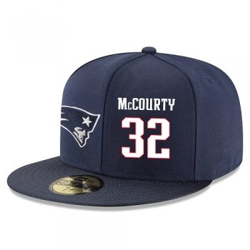 NFL New England Patriots #32 Devin McCourty Snapback Adjustable Stitched Player Hat - Navy/White Snapbacks/Hats/Caps