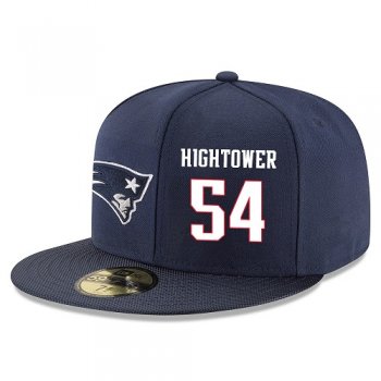 NFL New England Patriots #54 Dont'a Hightower Snapback Adjustable Stitched Player Hat - Navy/White Snapbacks/Hats/Caps