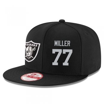 NFL Oakland Raiders #77 Kolton Miller Snapback Adjustable Stitched Player Hat - Black Snapbacks/Hats/Caps