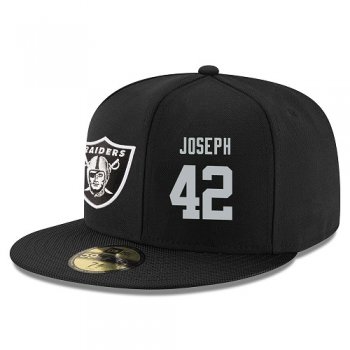 NFL Oakland Raiders #42 Karl Joseph Snapback Adjustable Stitched Player Hat - Black/Silver Snapbacks/Hats/Caps